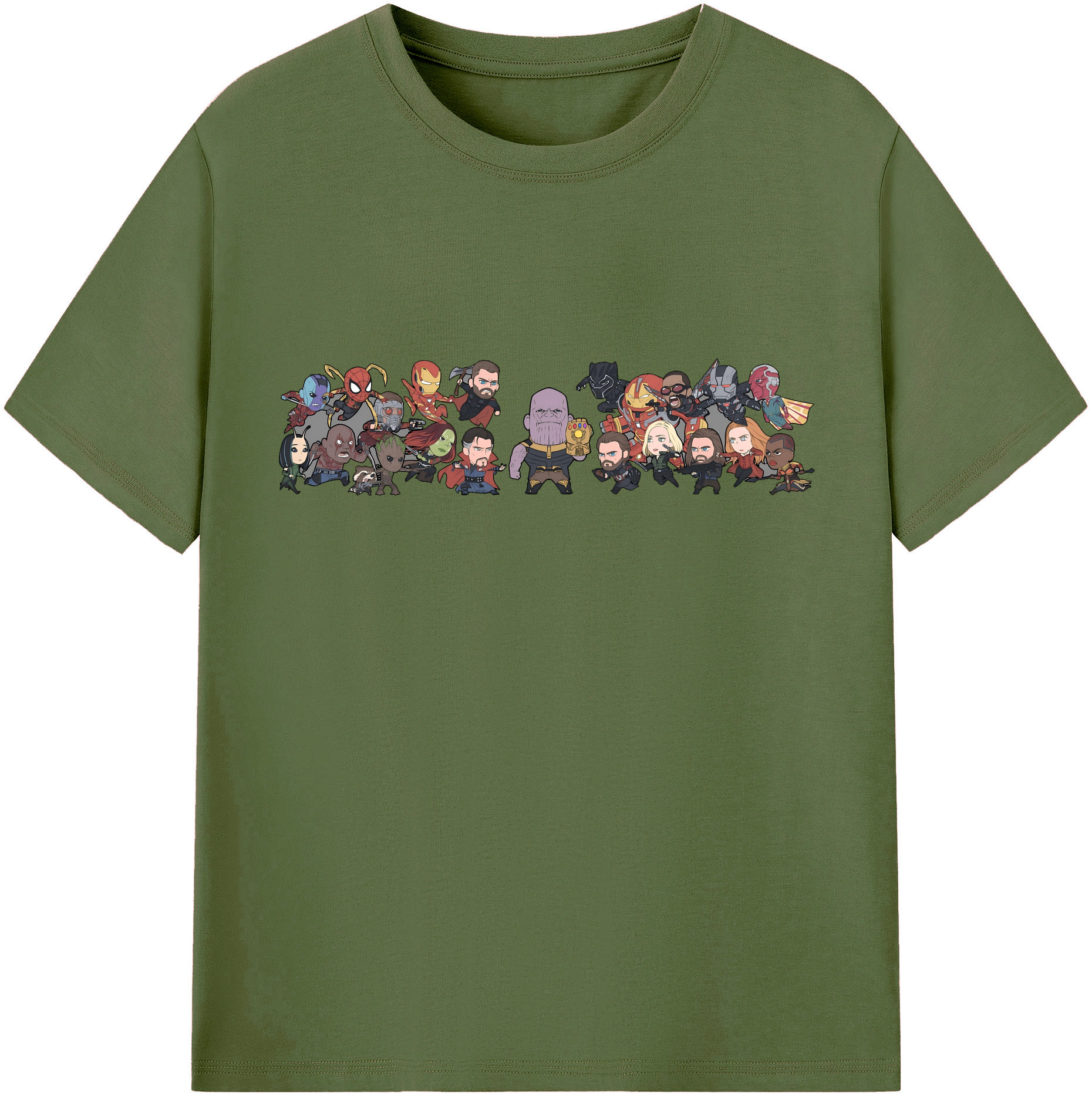 （画像用） アベンジャーズ The Avengers 綿100％半袖Tシャツ（フロントプリント）